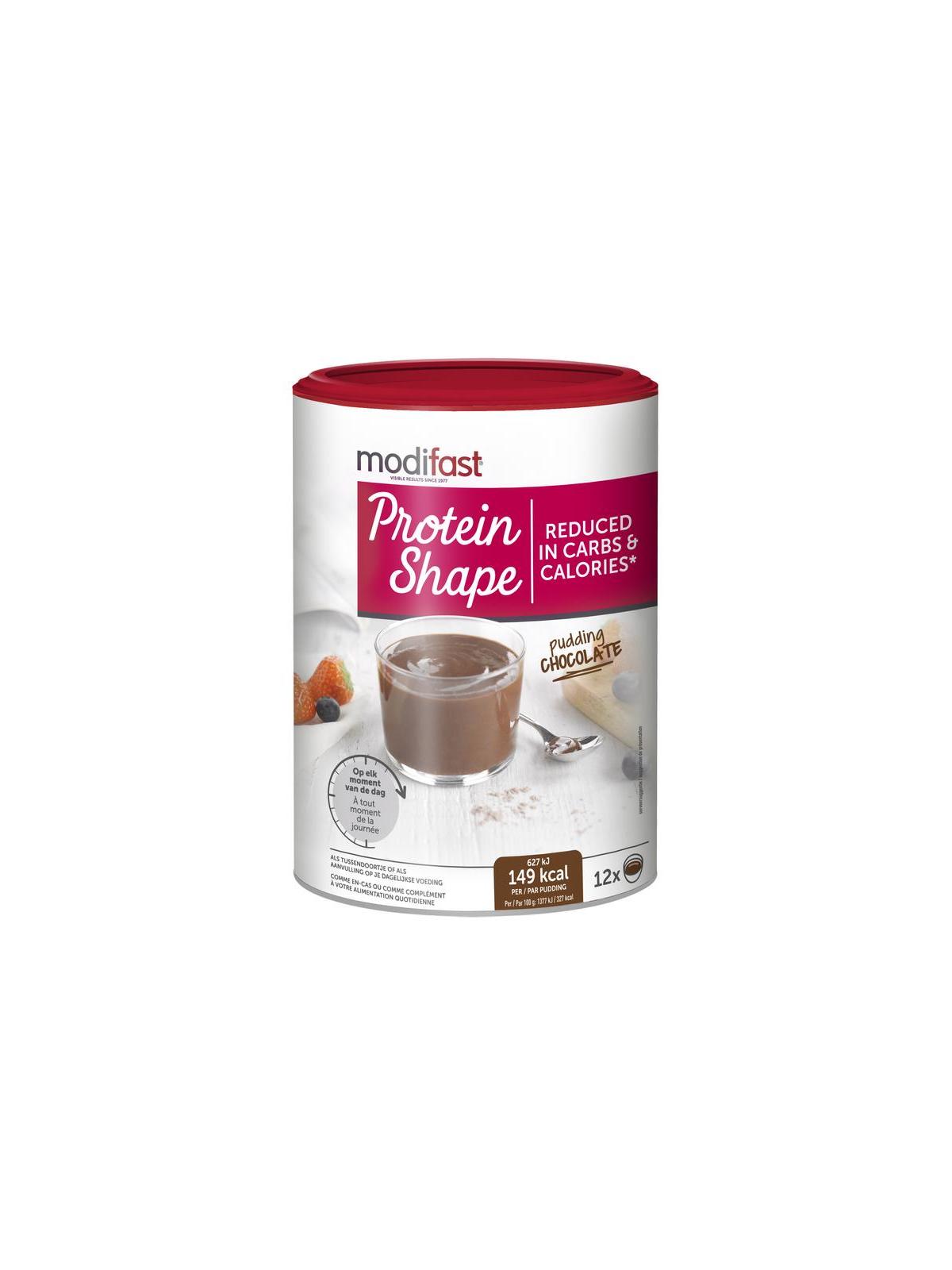 Protein shape pudding chocolade