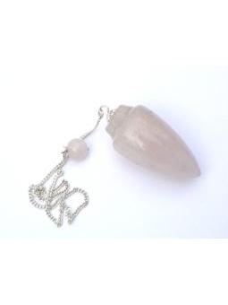 Pendel druppel roze kwarts