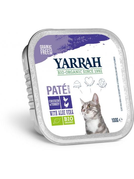 Kattenvoer pate met kip en kalkoen bio