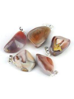 Agaat Botswana roze hanger