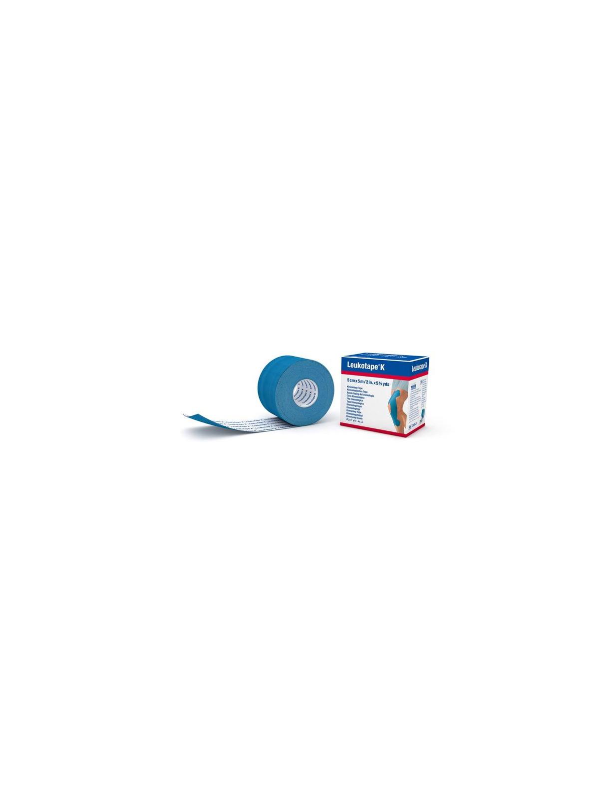 K elastische tape 5m x 5cm blauw