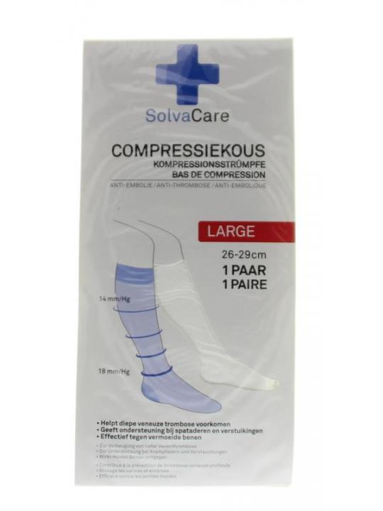 Compressiekous wit L 26 - 29 cm