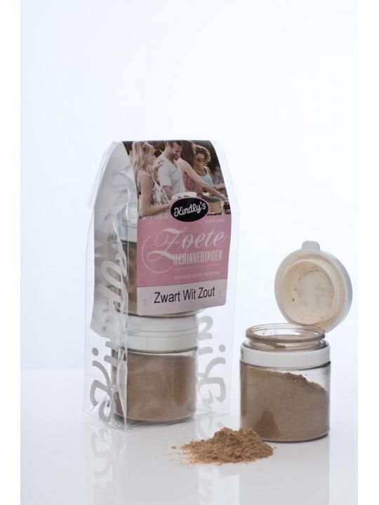 Zwart wit potjes zout 25 gram