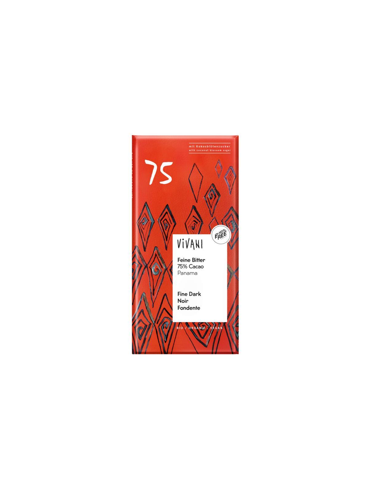 Chocolade puur delicaat 75% Panama bio