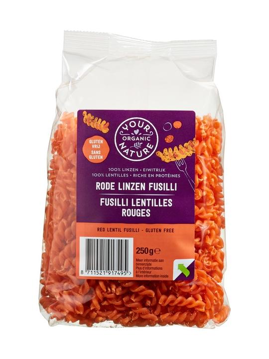 Rode linzen pasta glutenvrij bio