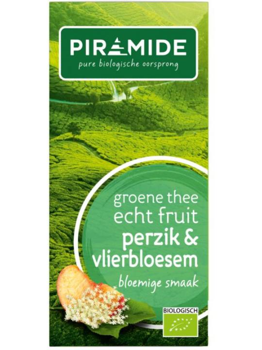 Groene thee perzik vlierbloesem bio