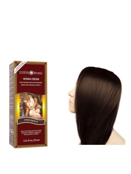 Henna haarverf creme donker bruin