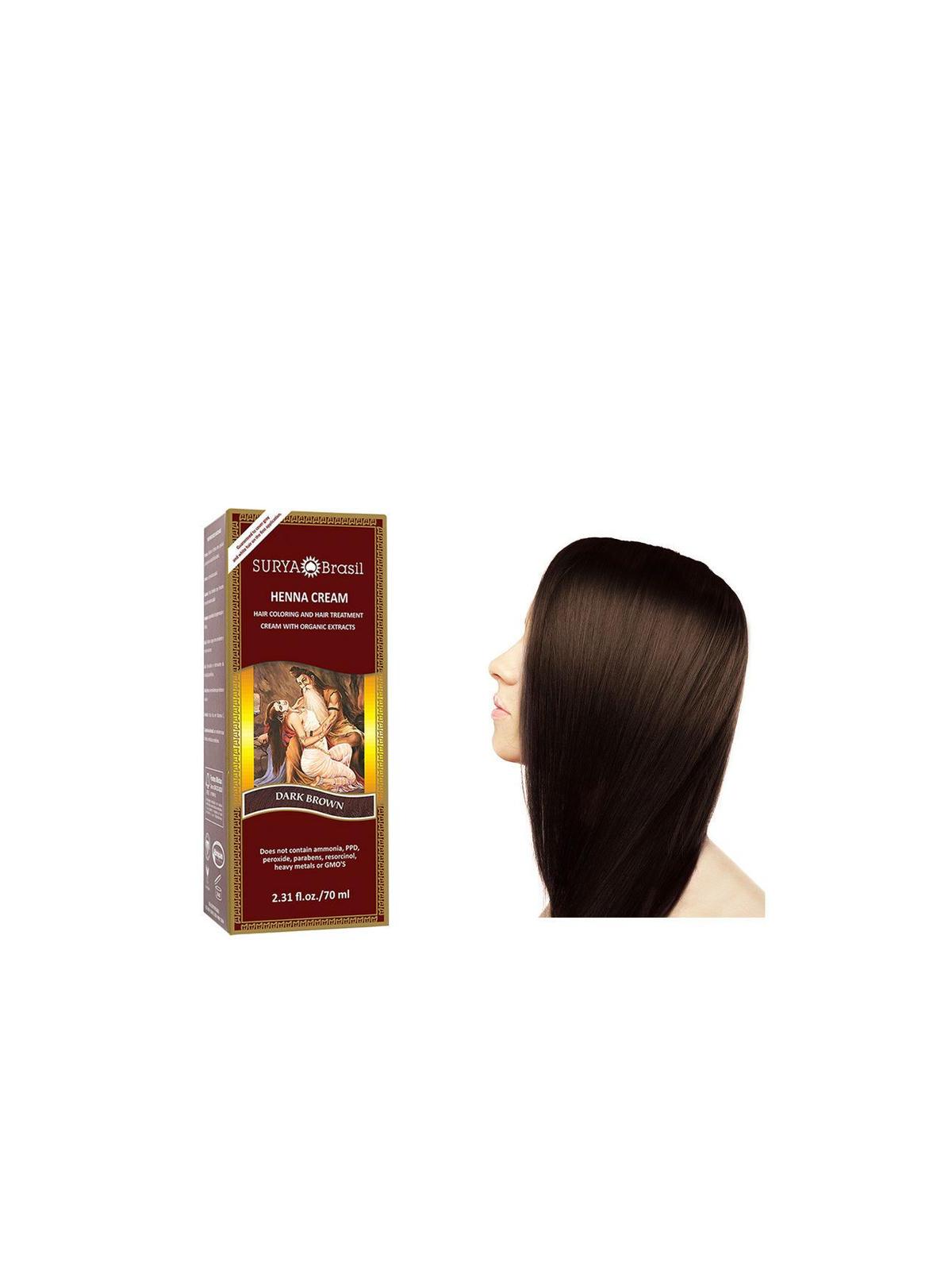 Henna haarverf creme donker bruin