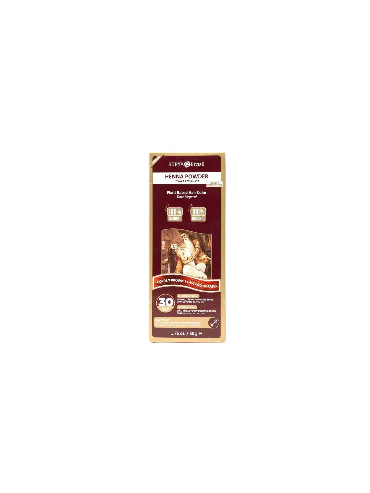 Henna haarverf poeder goud bruin