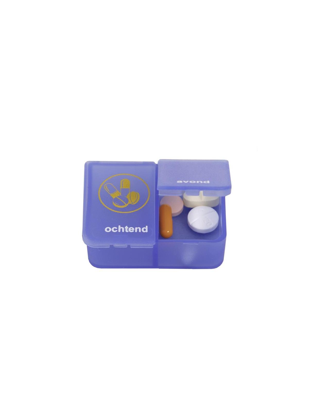 Pillendoos 1 dag 2 vaks blauw NL