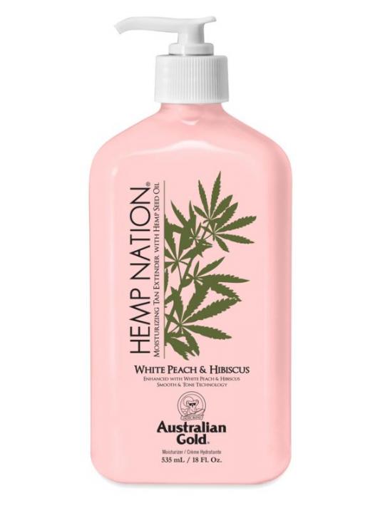 Hemp nation tan extender white peach hibiscus