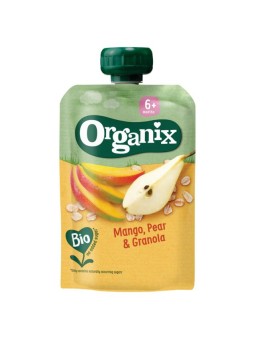 Knijpfruit mango, peer & granola 6+ mnd bio