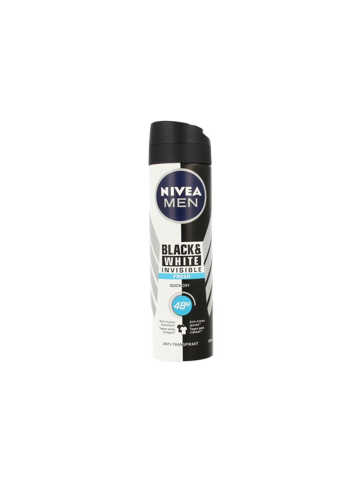 Men deodorant spray invisible black & white fresh