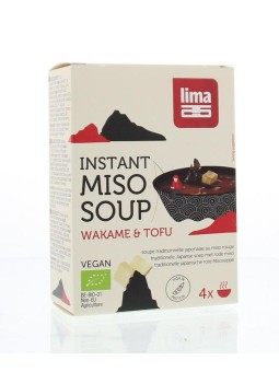 Instant miso soep wakame tofu 4 x 10 gram bio