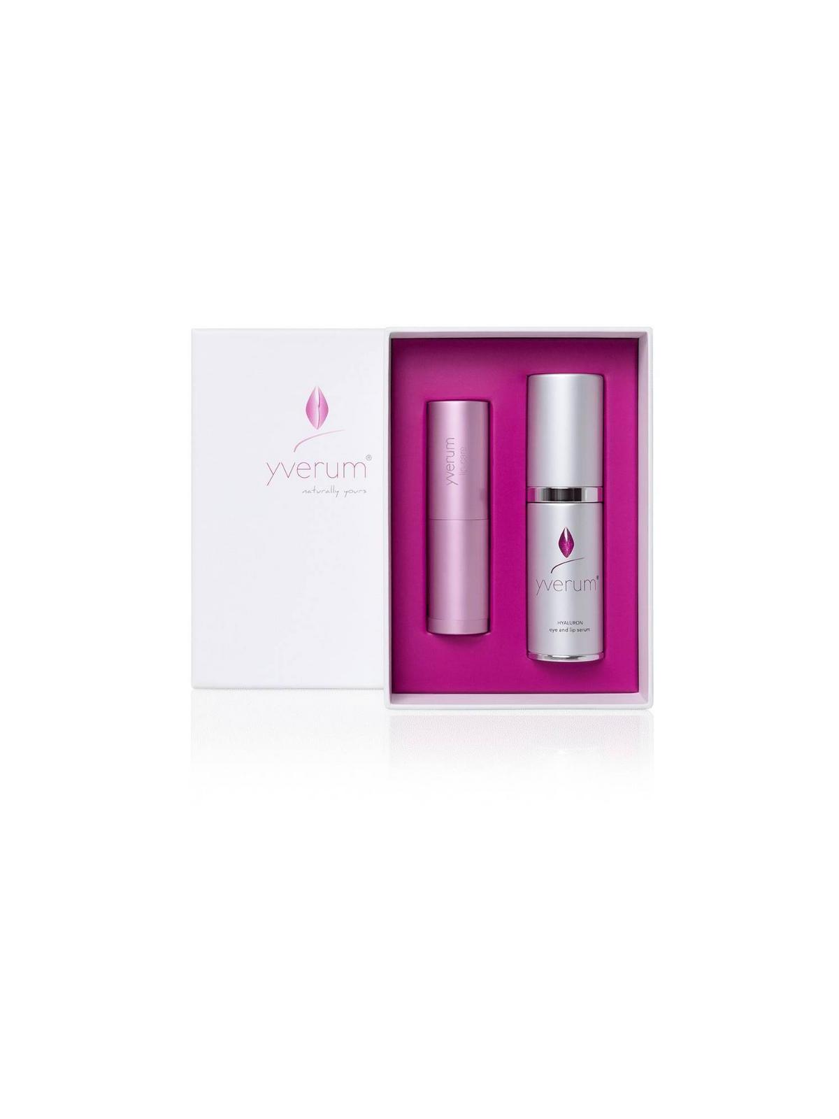 Giftset oog- en lipserum en lippenbalsem