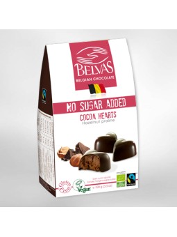 Choco hart hazelnoot praline bio