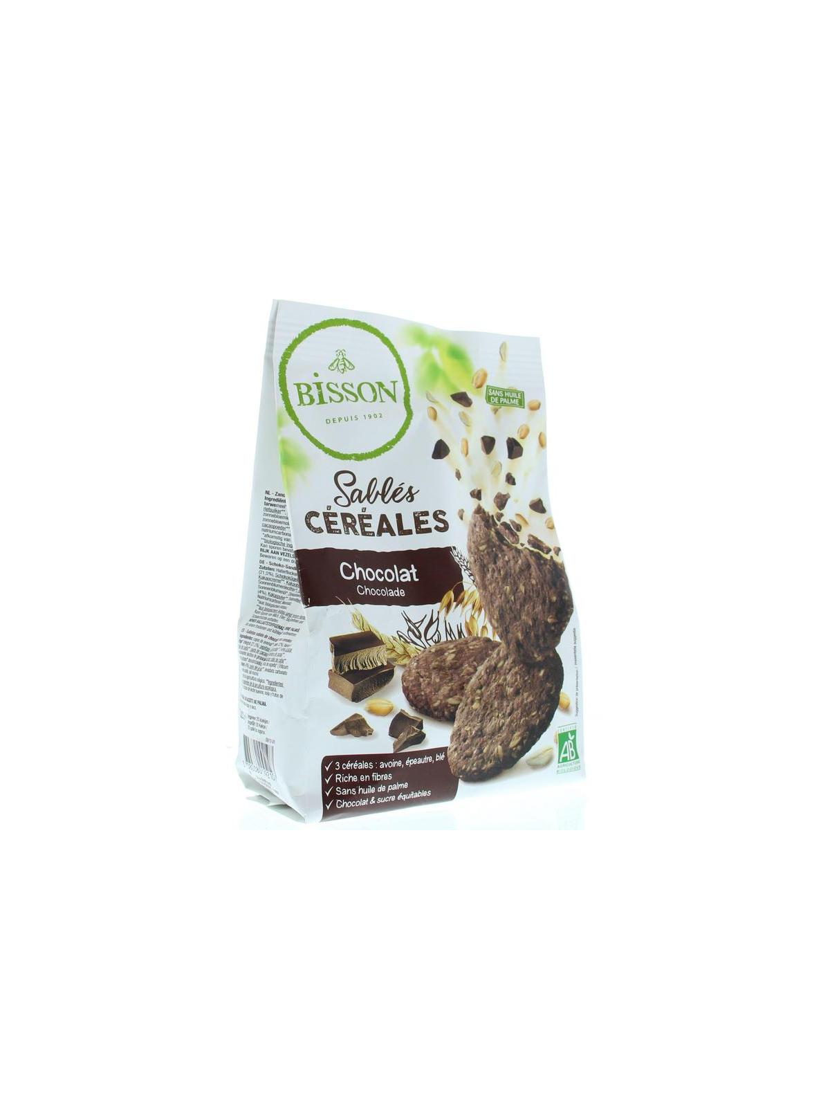 Zandkoekjes chocolade & granen bio