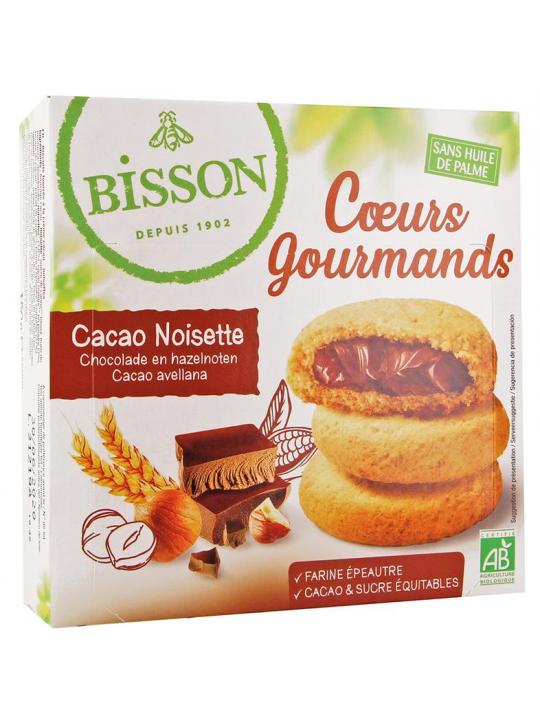 Gevulde koekjes hazelnoot choco bio