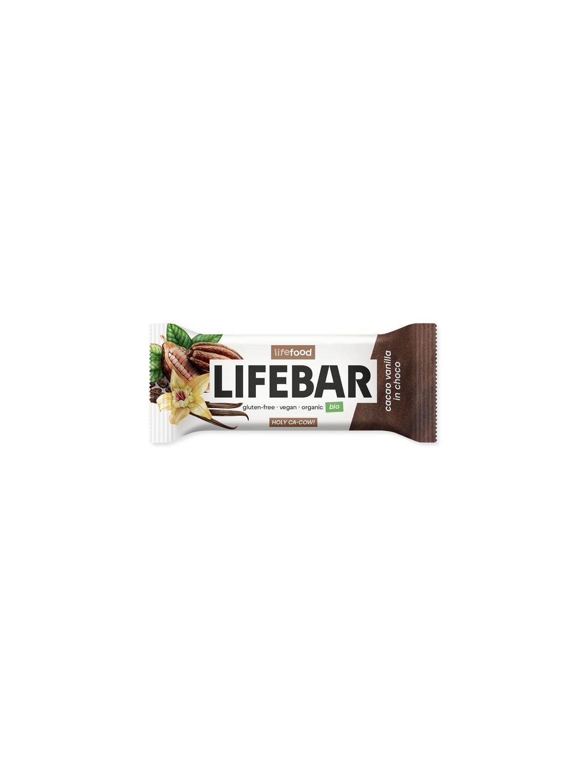 Lifebar inchoco chocolade vanille raw bio