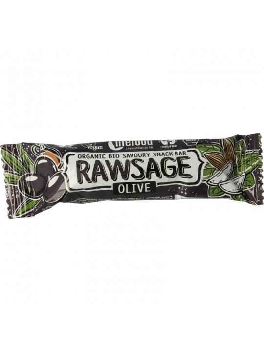 Rawsage olijf hartige snackreep raw bio