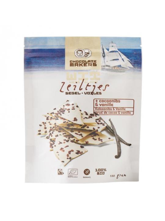 Zeiltjes wit met cacaonibs & vanille bio