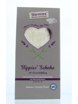 Slippies maat 4-7 (36-40) creme plush