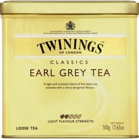 Earl grey blik