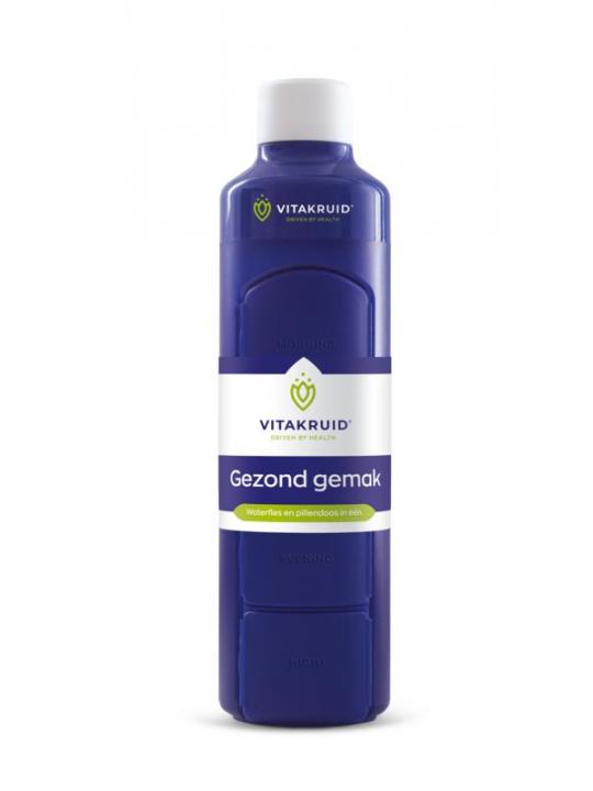 Waterfles met pillendoos 375ml