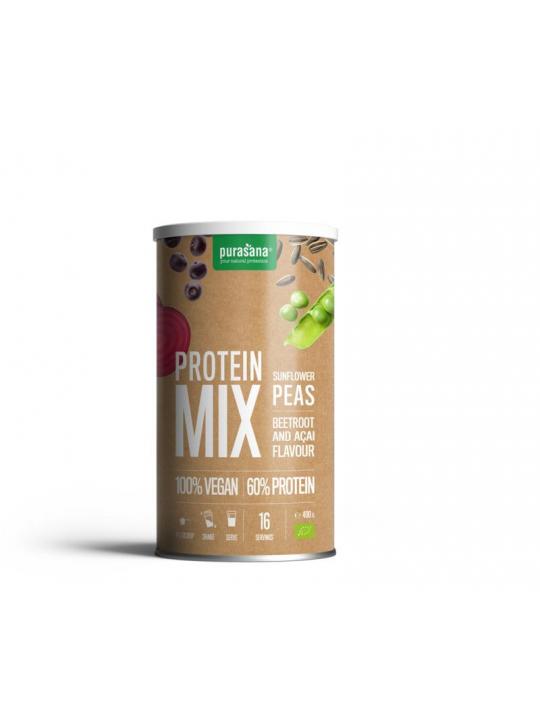 Protein mix pea sunflower beetroot acai vegan bio