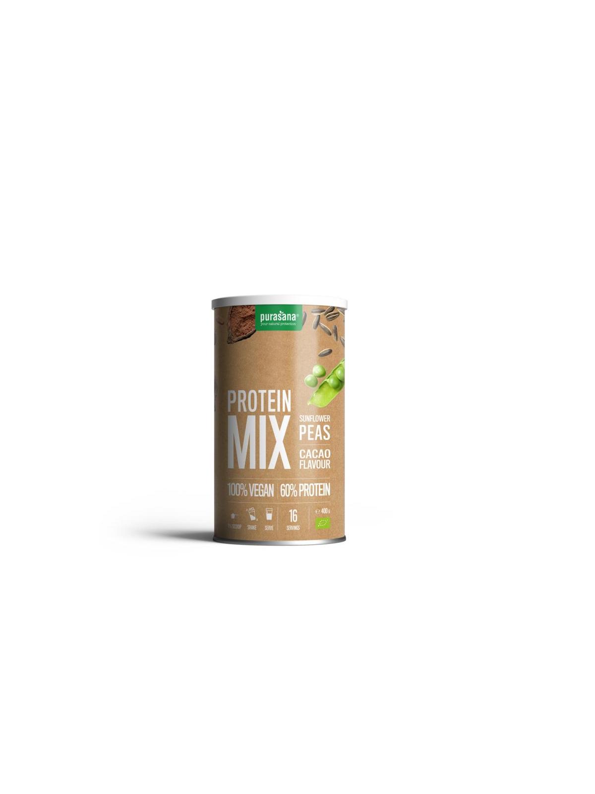 Protein mix pea sunflower cacao vegan bio