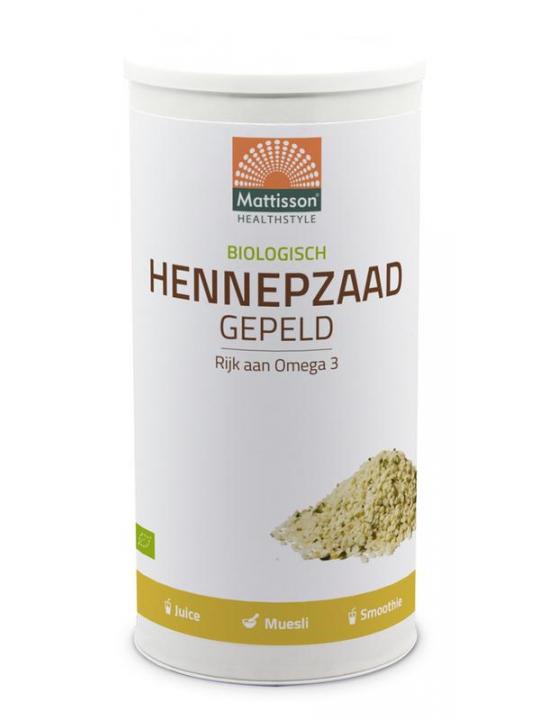 Biologisch hennepzaad gepeld