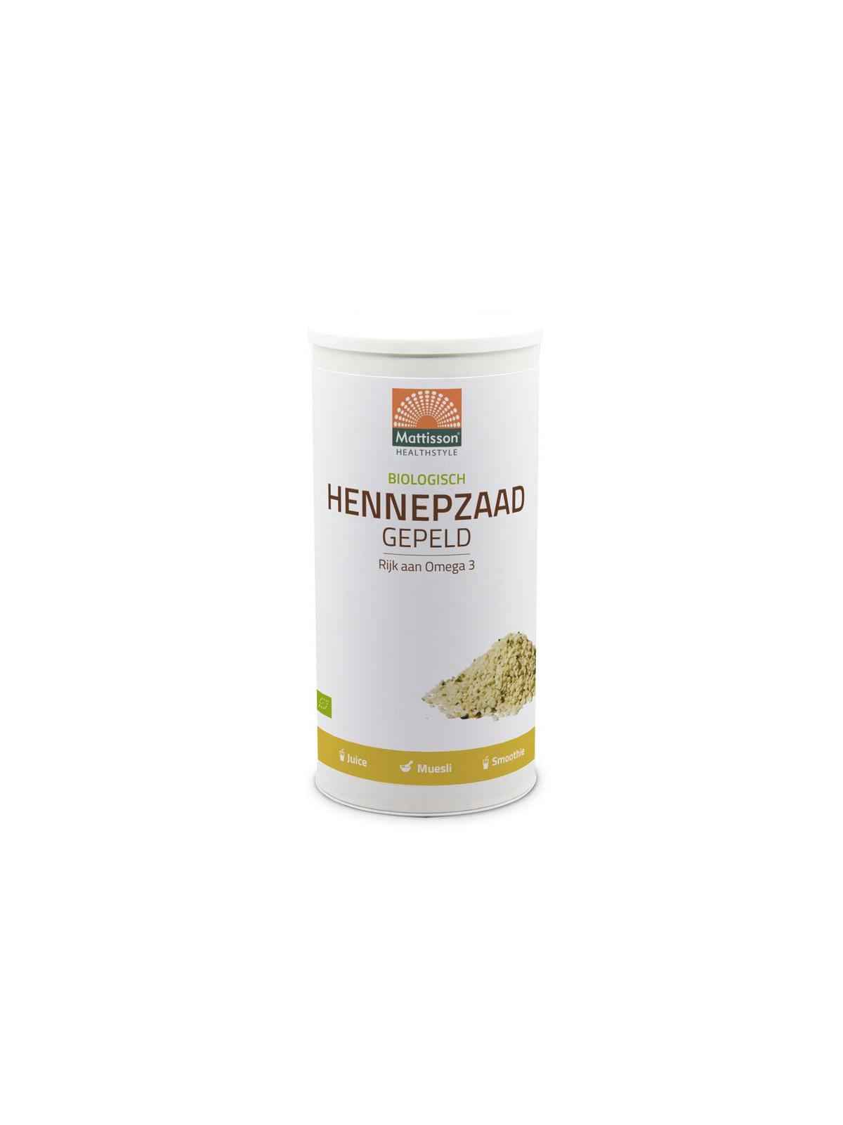 Biologisch hennepzaad gepeld