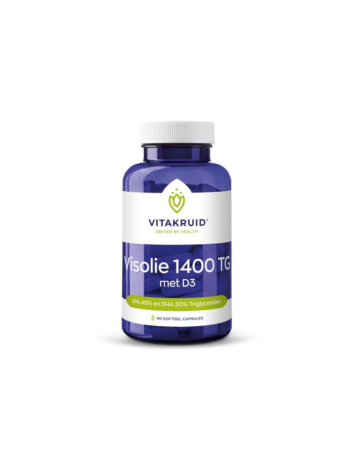 Visolie 1400 met D3 Triglyceriden EPA 40% DHA 30%