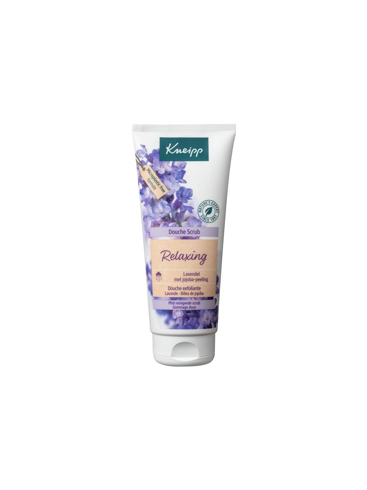 Relaxing douche scrub lavendel en jojoba peeling