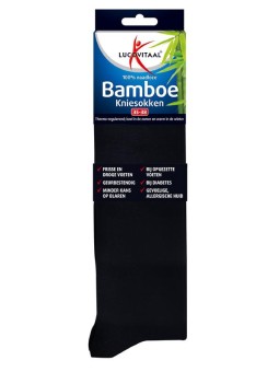 Bamboe kniesok zwart maat 35-38