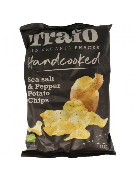 Chips handcooked zeezout & peper bio