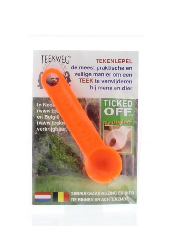 Ticked off tekenlepel oranje