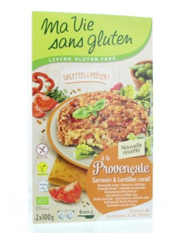 Provencaalse burgers 2 x 100g glutenvrij vegan bio
