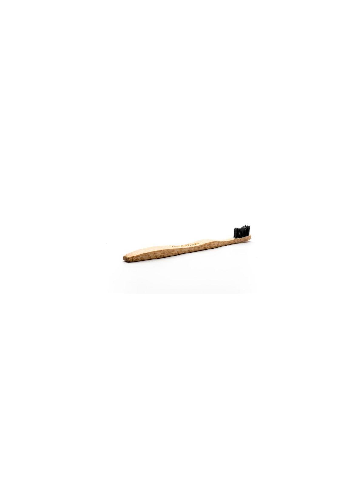 Tandenborstel bamboe adult zwart brush soft