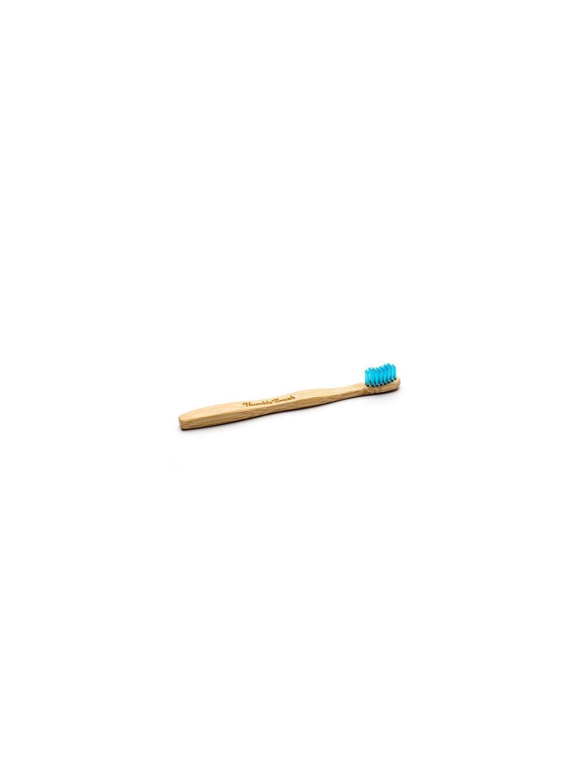 Tandenborstel bamboe kids blauw brush soft