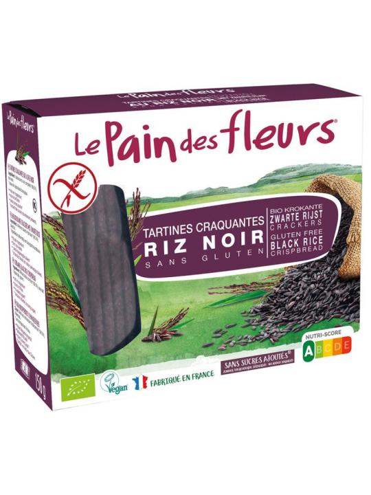 Zwarte rijst crackers bio
