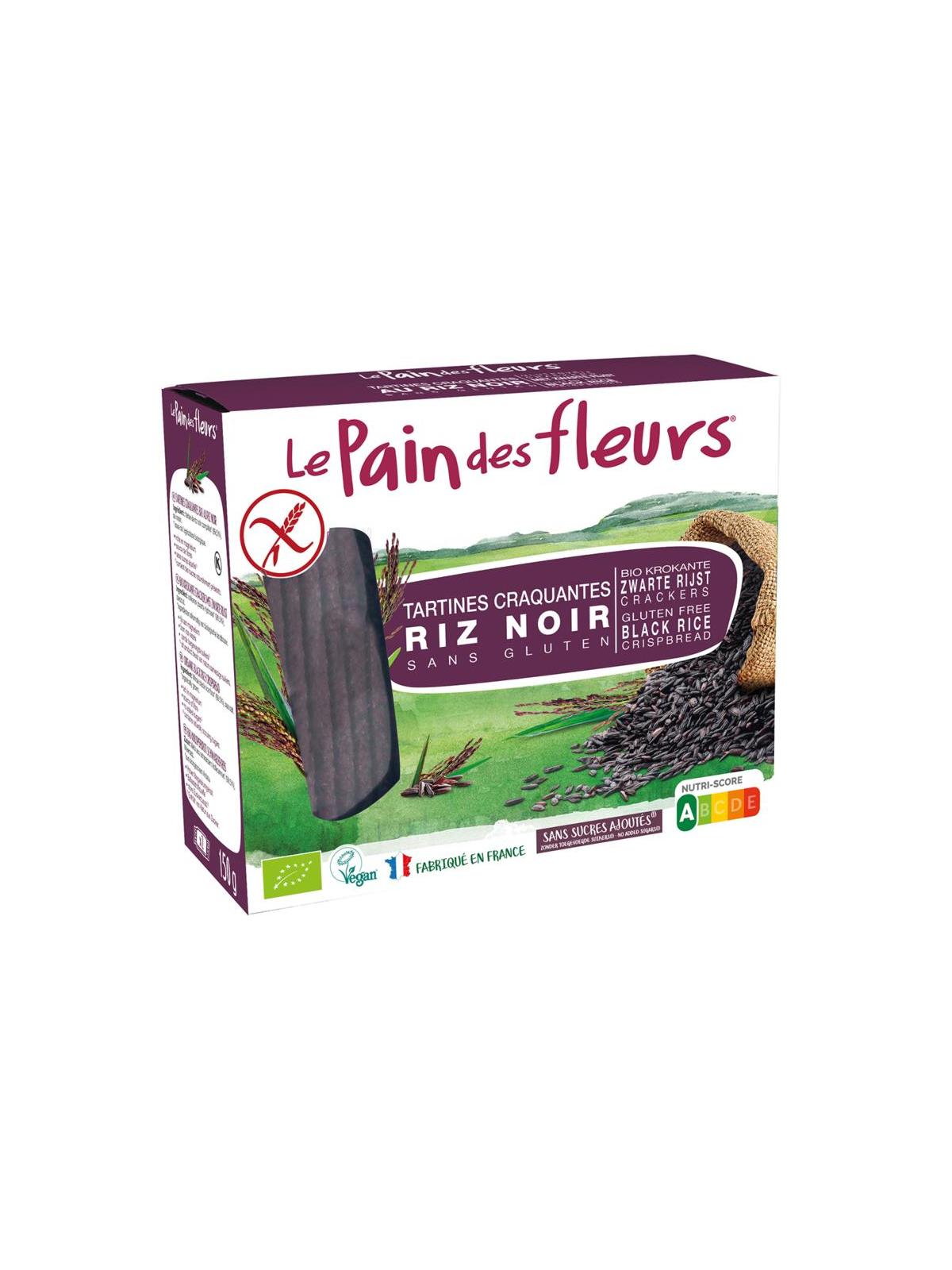 Zwarte rijst crackers bio