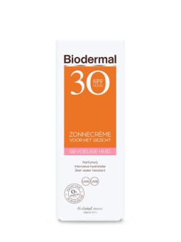 Zonnecreme gezicht gevoelige huid SPF30