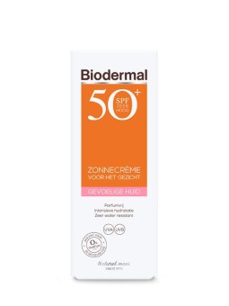 Zonnecreme gezicht gevoelige huid SPF50+
