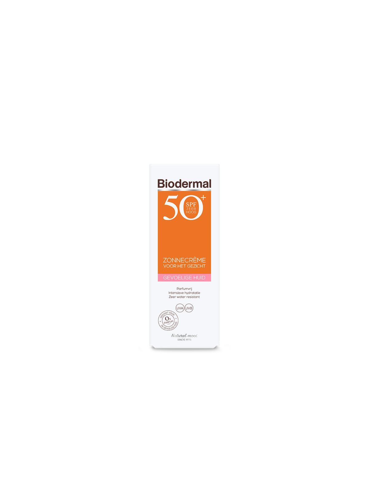 Zonnecreme gezicht gevoelige huid SPF50+