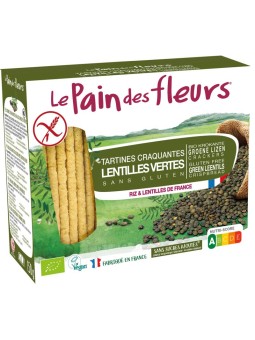 Crackers groene linzen bio