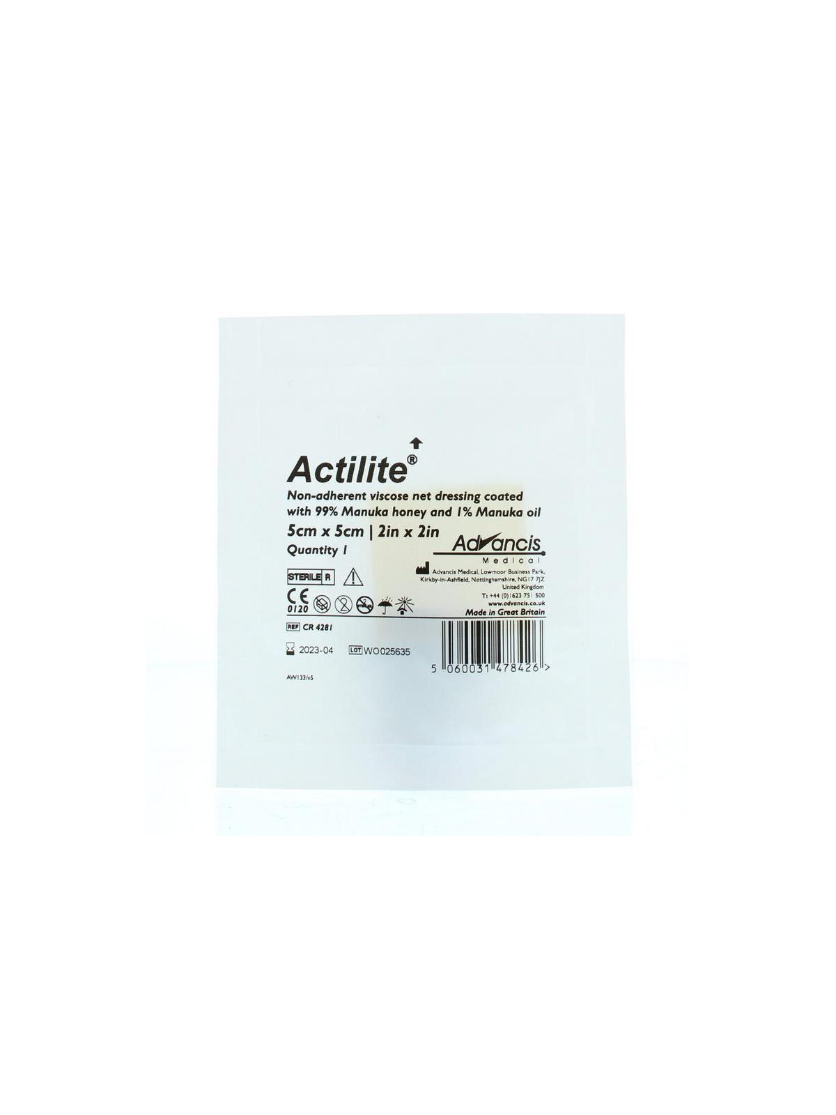 Actilite manuka non adh. netverband viscose 5 x 5