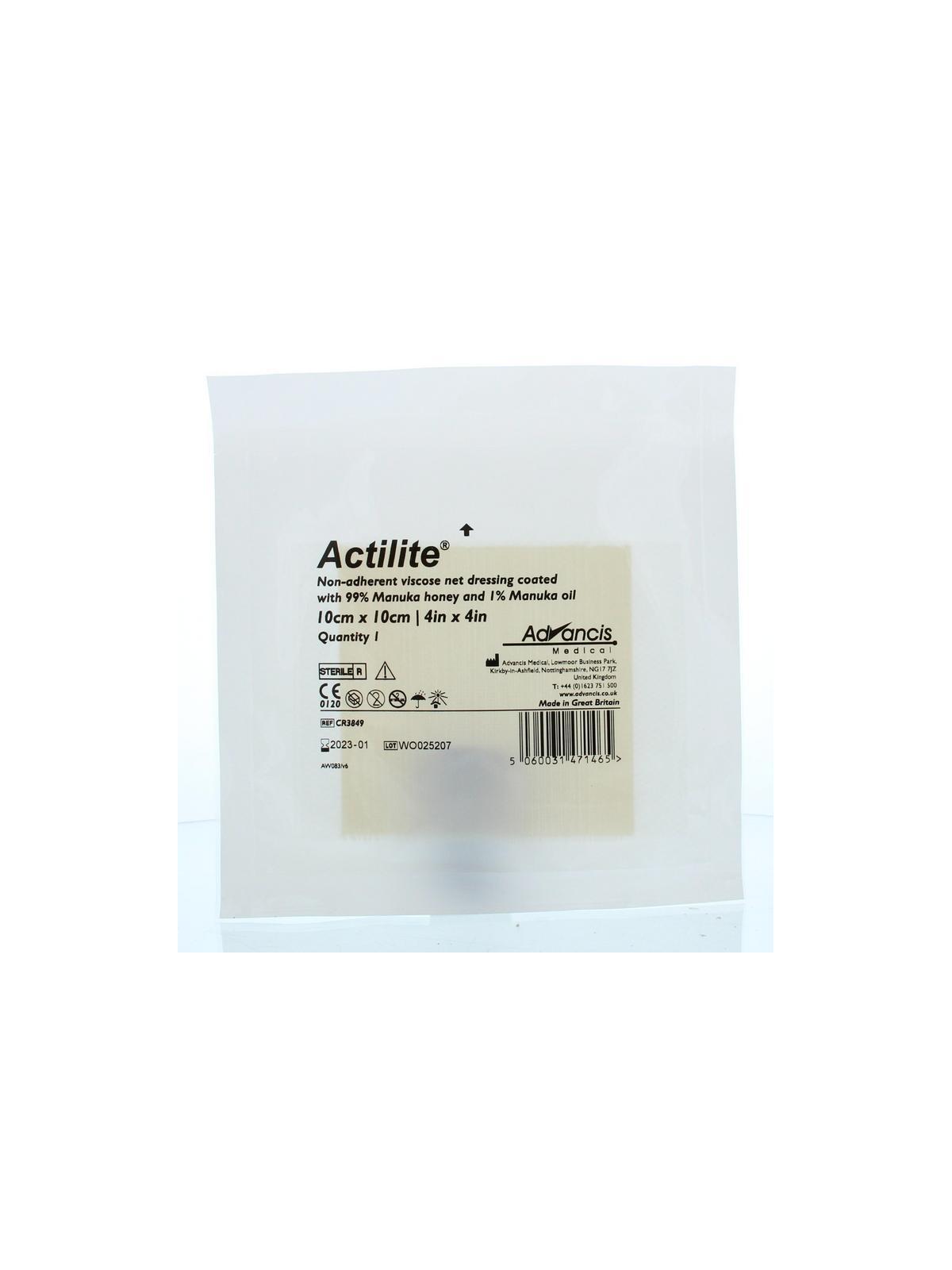 Actilite manuka non adhesive 10 x 10