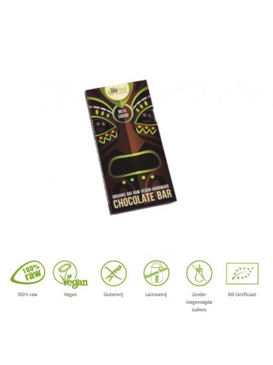 Chocolade 80 % cacao raw bio