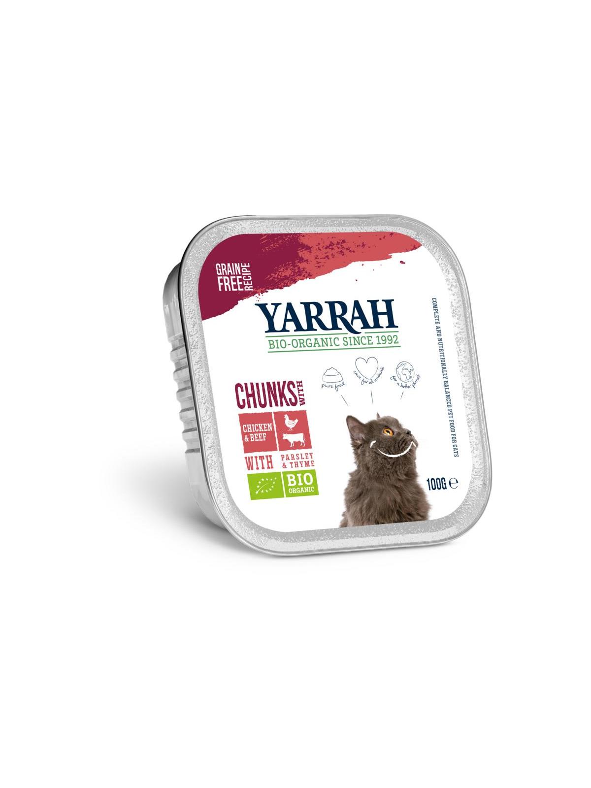 Kattenvoer chunks met kip en rund bio
